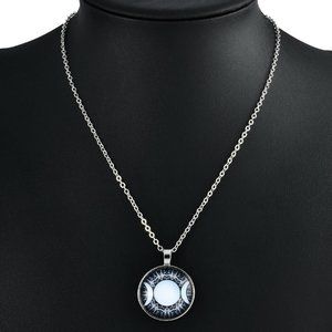 Triple Goddess Moon Necklace - Cabochon Pendant